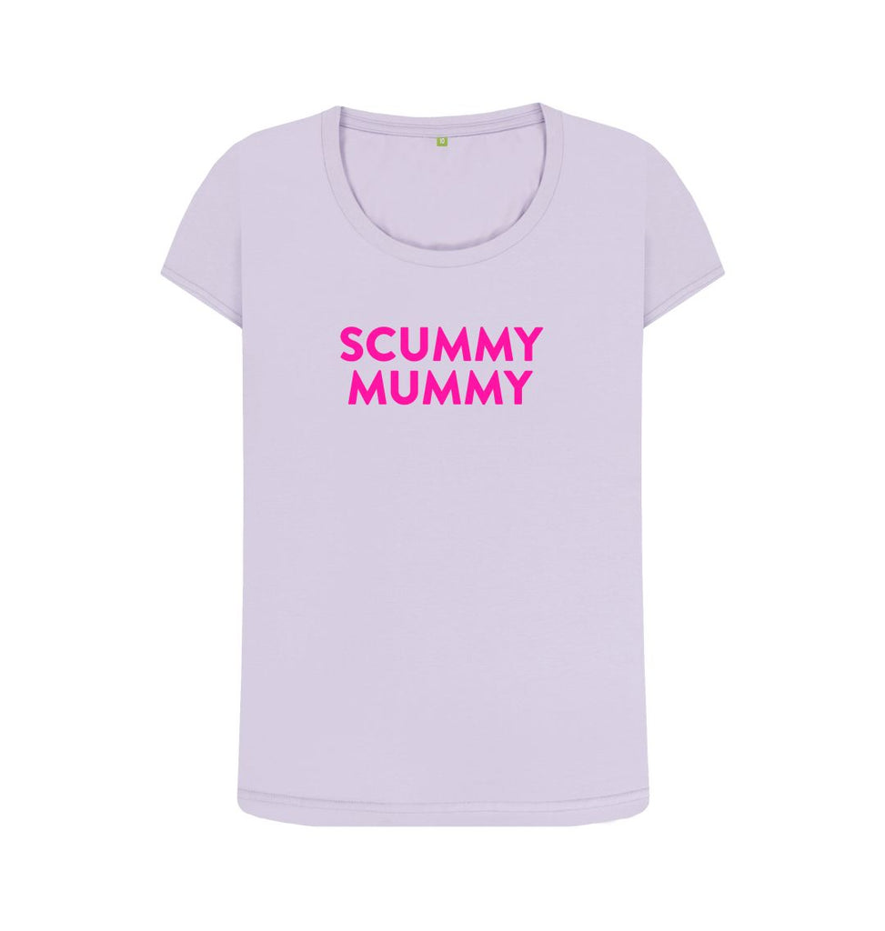 Violet Pink SCUMMY MUMMY Scoop Neck T-shirt