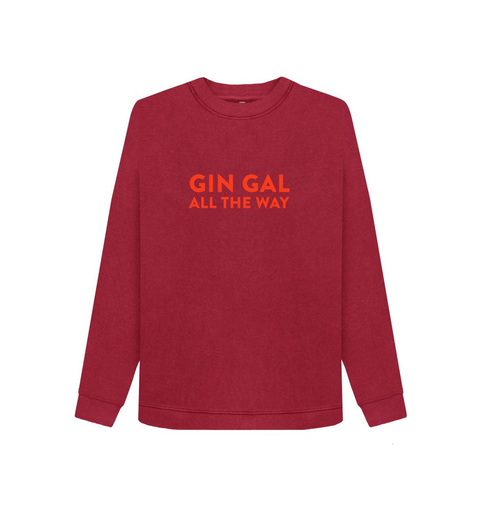 Cherry GIN GAL ALL THE WAY Red Women's Sweatshirt