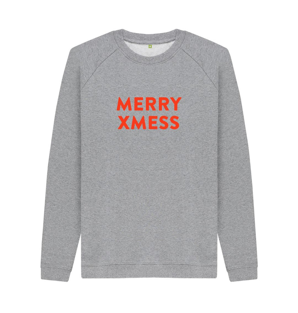 Light Heather MERRY XMESS Red Sweatshirt