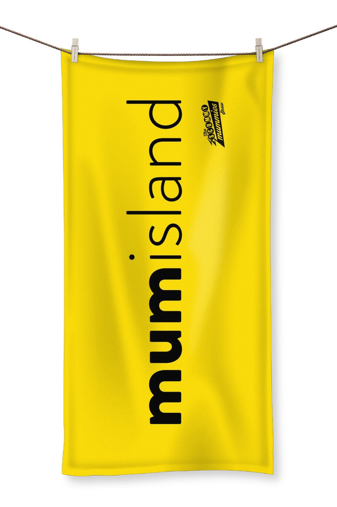 Yellow Mum Island Beach Towel