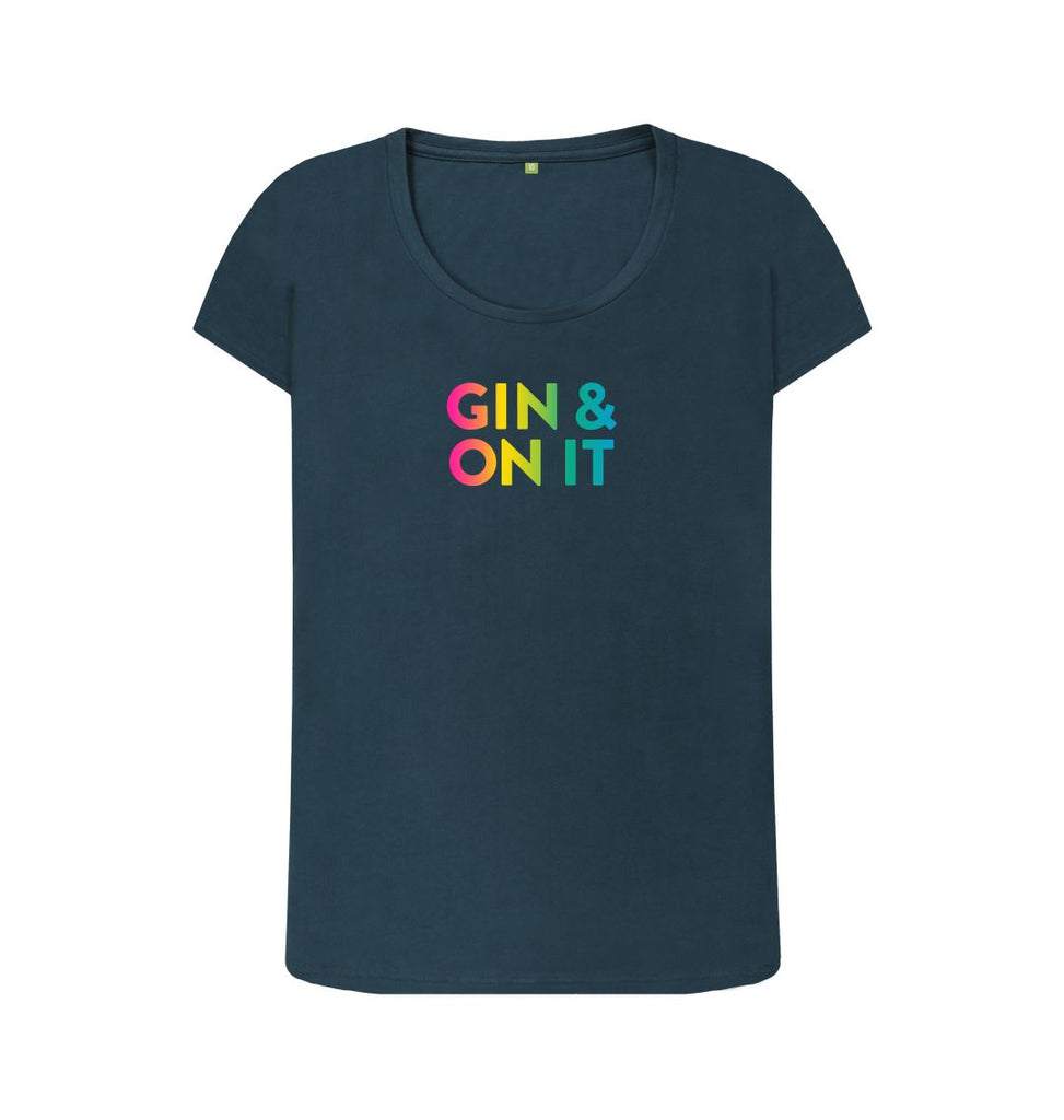 Denim Blue GIN & ON IT Scoop T-shirt