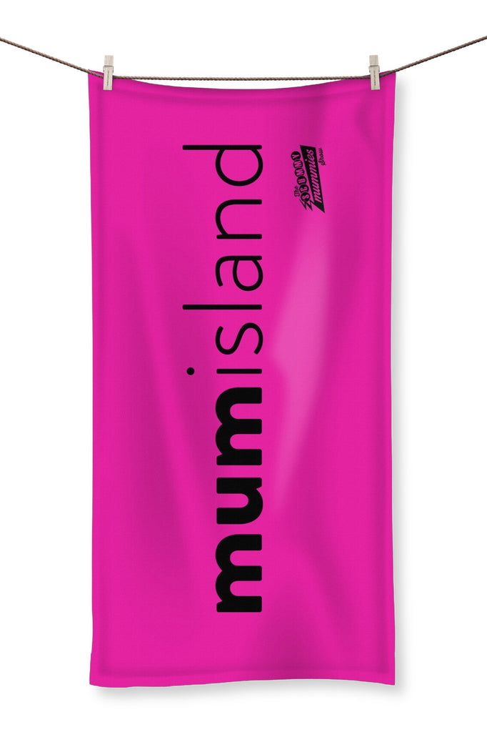 Hot Pink Mum Island Beach Towel