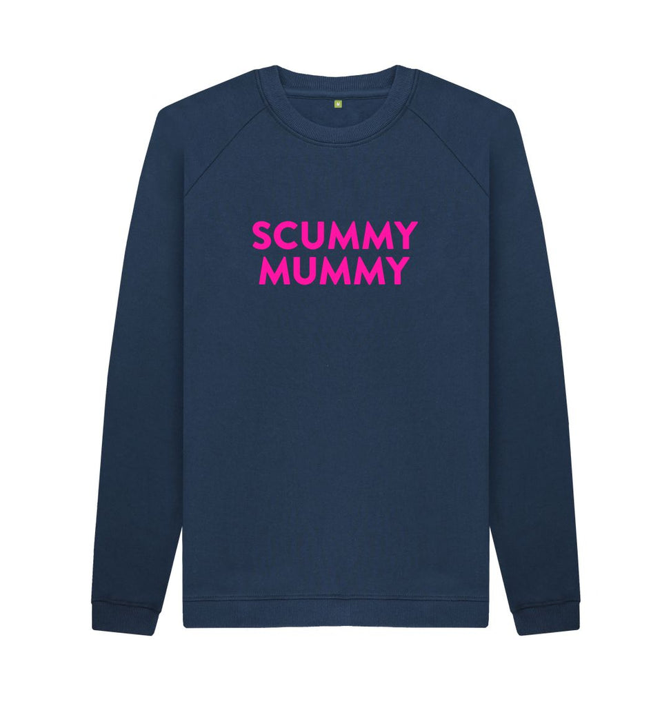 Navy Blue Pink SCUMMY MUMMY Sweatshirt