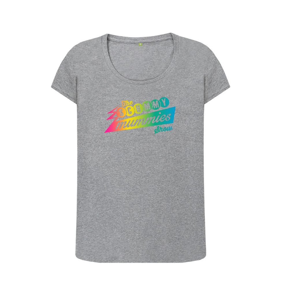 Athletic Grey Rainbow SCUMMY SCUMMIES Show Scoop Neck T-shirt