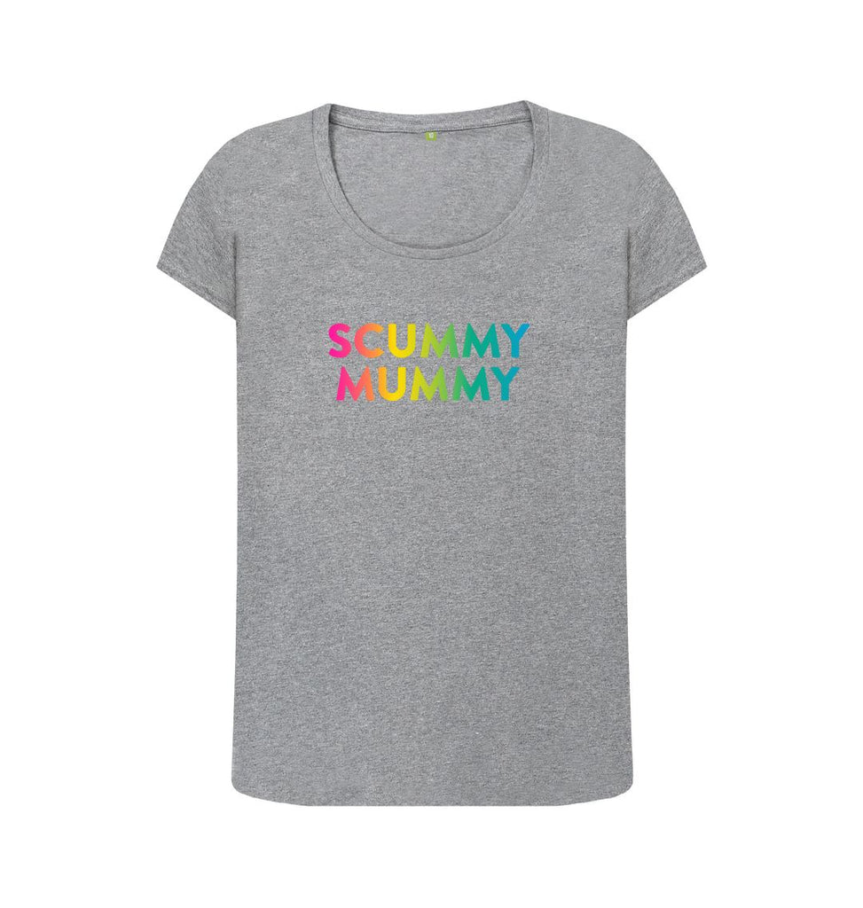Athletic Grey Rainbow Scummy Mummy Scoop Neck T-shirt