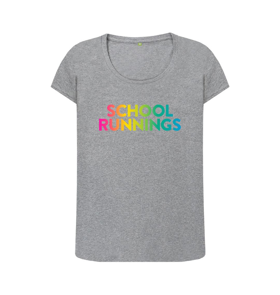 Athletic Grey SCHOOL RUNNINGS Scoop Neck T-shirt