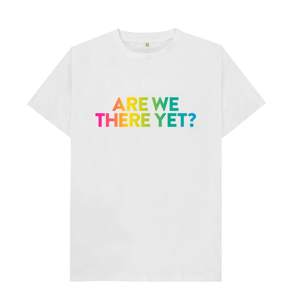White ARE WE THERE YET? T-shirt